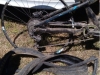 Broken bike after the race