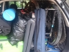 All the gear crammed in for return trip