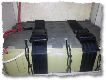 Camper battery clamped down now